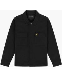 Lyle & Scott - Lyle & Scott Washed Overshirt Jet - Lyst