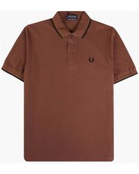 Fred Perry - Lime Twin Tipped Collar Polo Shirt - Lyst