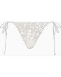 Oceanus - Sienna Sequin Embroidery Bikini Bottoms Multi Colour - Lyst
