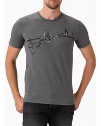 Just Cavalli - S03Gc0368 T-Shirt Logo Print Short Sleeve Tops Cotton Tee - Lyst