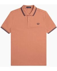 Fred Perry - Twin Tipped Light Rust Polo Shirt - Lyst