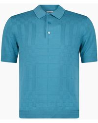 Burberry - 'Kieran' Knit Polo-Shirt - Lyst