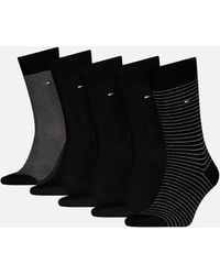 Tommy Hilfiger - 5 Pack Giftbox Stripe Crew Socks - Lyst