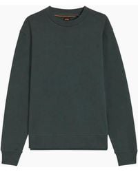 BOSS - Wesmallcrew Crew Neck Open Sweatshirt - Lyst