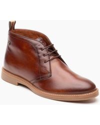 Base London - London Carlton Leather Tan Ankle Boots - Lyst