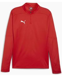 PUMA - Teamfinal Training 1 4 Zip Fleece - Lyst