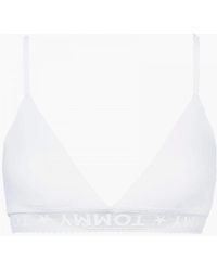 Tommy Hilfiger - Logo Lace Spacer Cup Triangle Bralette - Lyst