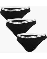 Tommy Hilfiger - 3-Pack Logo Waistband Thongs - Lyst