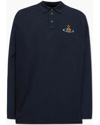Vivienne Westwood - Long Sleeve Oversized Piqué Polo Shirt - Lyst