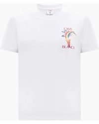 CASABLANCA - Printed Fitted Nature Teacher T-Shirt - Lyst