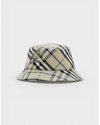 Burberry - Check Ekd Cotton Blend Bucket Hat - Lyst