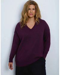 Live Unlimited London - Port V Neck Knitted Jumper With Cashmere - Lyst