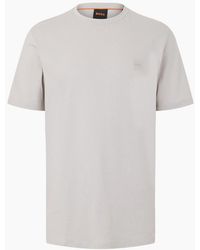 BOSS - Tales T-Shirt With Logo Patch Premium Cotton - Lyst