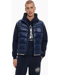 BOSS - Nfl Solid Patterned Puffer Jacket With Chest Pocket - Lyst