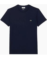 Lacoste - Cotton Pima Crew Neck T-Shirt Midnight - Lyst