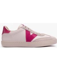 Victoria - Berlin Faux Leather & Split Trainers Fucsia - Lyst