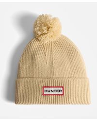 HUNTER - Brenig Ribbed Pom Beanie - Lyst