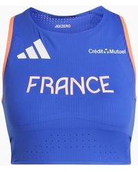 adidas - Team F Crop W Gym Vest - Lyst