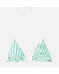 Tommy Hilfiger - Seersucker Stripe Triangle Bikini Top, Radiant - Lyst