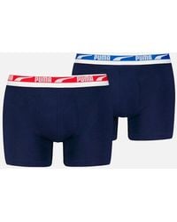 PUMA - 2-Pack Everyday Multi Logo Boxer Briefs, W - Lyst