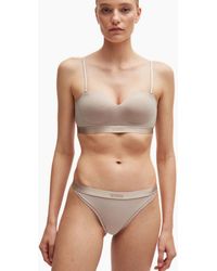 BOSS - Bea Cotton Modal Padded Triangle Bra, Light - Lyst