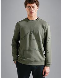 Paul & Shark - X-Soft Cotton Tencel Sweatshirt With Embroidered Shark - Lyst