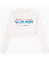 CASABLANCA - Casa Clouds Screen Printed Cropped Sweatshirt - Lyst
