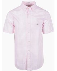 GANT - Poplin Gingham Short Sleeve Shirt California - Lyst