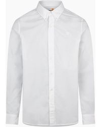 Timberland - Long Sleeve Stretch Poplin Shirt Bl - Lyst