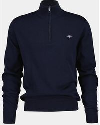 GANT - Classic Cotton Shield Logo Half Zip Jumper - Lyst