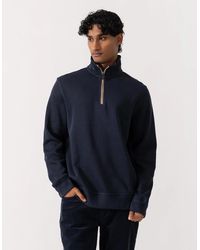 GANT - Sacker Rib Half Zip Sweatshirt - Lyst
