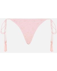 Oceanus - Nixie Tropical Low Coverage Bikini Bottoms - Lyst