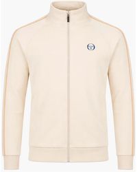 Sergio Tacchini - Tasso Velour Track Top Jacket Sandshell/ Pepper - Lyst