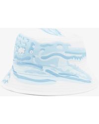Lacoste - Printed Cotton Twill Bucket Hat - Lyst