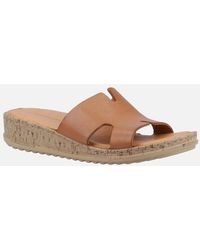 Hush Puppies - Eloise Leather Tan Sandals - Lyst