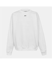 Off-White c/o Virgil Abloh - Crew Neck Drop Shoulder Long Sleeve Sweatshirt - Lyst