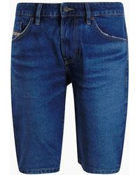 DIESEL - Slim Short Denim Shorts - Lyst