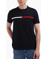 Tommy Hilfiger - T Shirts Crew Neck Signature Stripe - Lyst