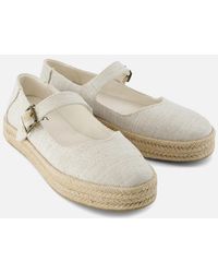 TOMS - Carolina Mary Jane Nylon Natural Espadrilles - Lyst