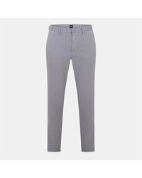 BOSS - Kaito3 Solid Patterned Straight Chinos - Lyst