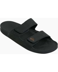 Quiksilver - Rivi Leather Slides - Lyst