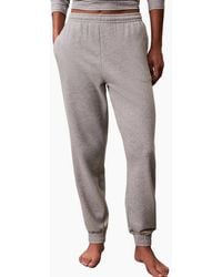 Calvin Klein - Cotton Terry Lounge Jogging Bottoms, Heather - Lyst