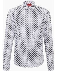 BOSS - Collared Neck Long Sleeve Regular Fit Shirt - Lyst