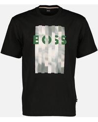 BOSS - Cotton-Jersey Graphic Logo T-Shirt - Lyst