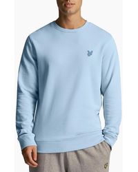 Lyle & Scott - Lyle & Scott Ml2255Ton Tonal Eagle Crew Neck Knitted Jumper Sweatshirt Top - Lyst