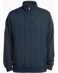 Lyle & Scott - Lyle & Scott Hybrid Quilted Half-Zip Sweatshirt - Lyst