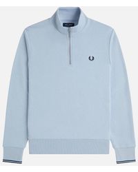 Fred Perry - Half Zip Sweatshirt - Lyst