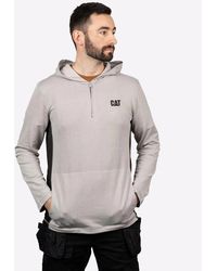 Caterpillar - Coolmax Quarter Zip Hoodie Heather - Lyst