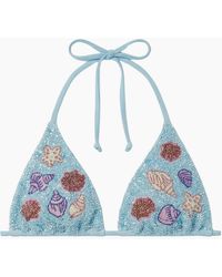 Oceanus - Shell Beaded Bikini Top - Lyst