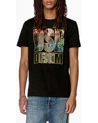 DIESEL - T-Diegor-L7 T Shirts Short Sleeve Crew Neck Casual Summer Cotton Tee - Lyst